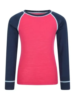 Mountain Warehouse Purple Kids Merino II Thermal Top And Trousers Set