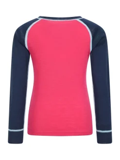 Mountain Warehouse Purple Kids Merino II Thermal Top And Trousers Set