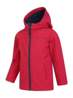 Mountain Warehouse Red Exodus Kids Water Resistant Softshell Jacket