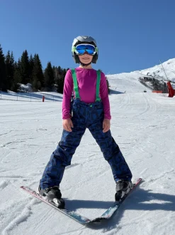 Muddy Puddles Blue Waterproof Kids Ski Salopettes Trousers