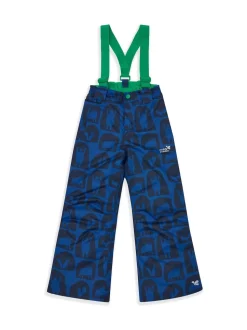 Muddy Puddles Blue Waterproof Kids Ski Salopettes Trousers