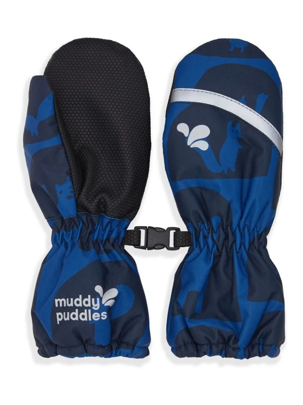 Muddy Puddles Blue Waterproof Kids Ski Mittens