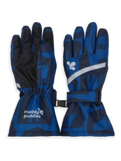Muddy Puddles Blue Waterproof Kids Ski Gloves