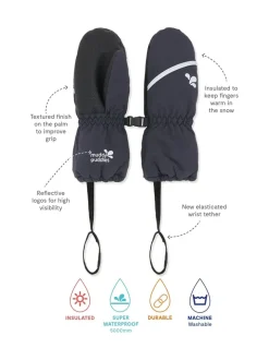 Muddy Puddles Blue Waterproof Kids Ski Mittens