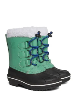 Muddy Puddles Green Kids Snowboots Fleece Lined