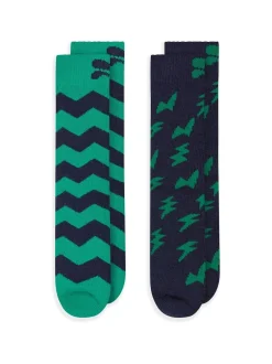 Muddy Puddles Green Merino Mix Twin Pack Socks