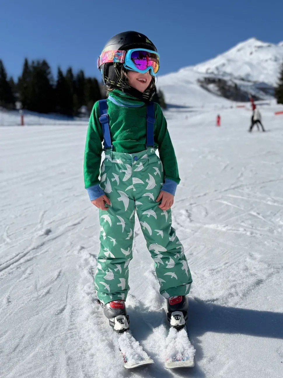 Muddy Puddles Green Waterproof Kids Ski Salopettes Trousers