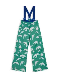 Muddy Puddles Green Waterproof Kids Ski Salopettes Trousers