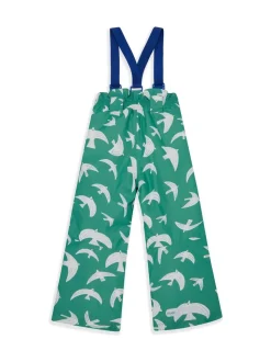 Muddy Puddles Green Waterproof Kids Ski Salopettes Trousers
