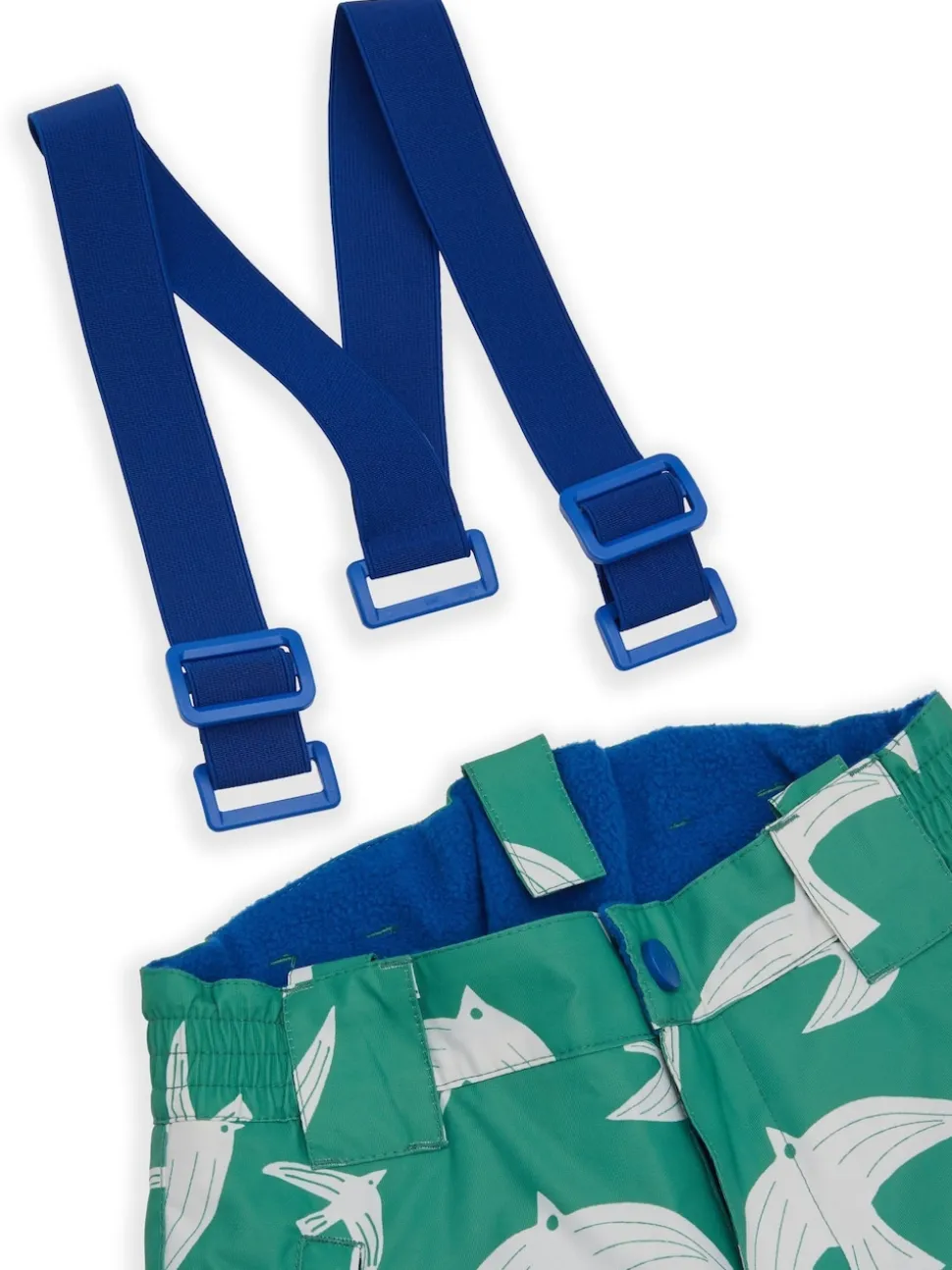 Muddy Puddles Green Waterproof Kids Ski Salopettes Trousers