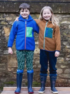 Muddy Puddles Orange Borg Fleece Zip Jacket