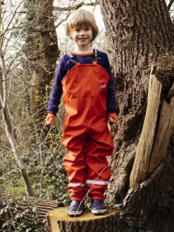 Muddy Puddles Red Rainy Day Waterproof Dungarees