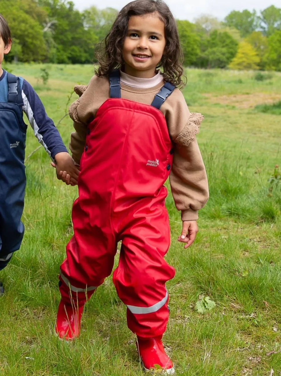 Muddy Puddles Red Waterproof Insulated Puddleflex Dungarees