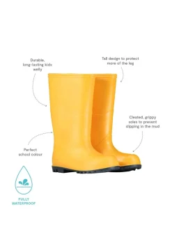 Muddy Puddles Yellow Classic Waterproof Wellies