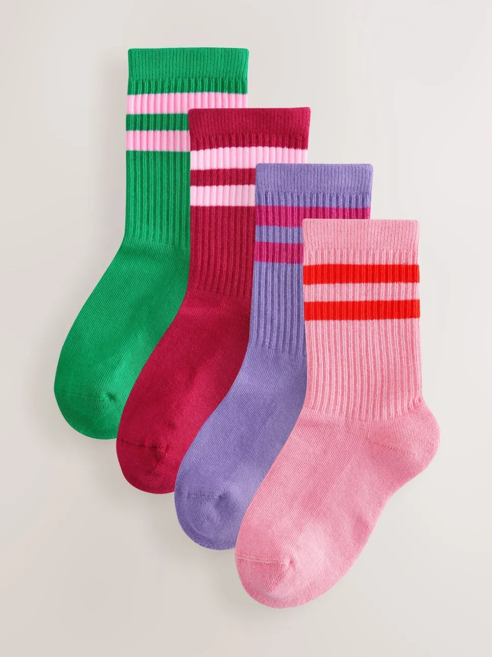 Multi Cotton Rich Cushioned Sole Ankle Socks 4 Pack