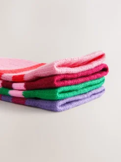 Multi Cotton Rich Cushioned Sole Ankle Socks 4 Pack