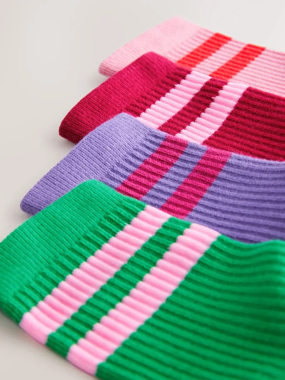 Multi Cotton Rich Cushioned Sole Ankle Socks 4 Pack