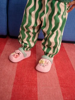 Multi Faux Fur Lined Clog Slippers