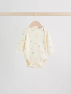 Multi Pastel Character 5 Pack Long Sleeve Baby Bodysuits