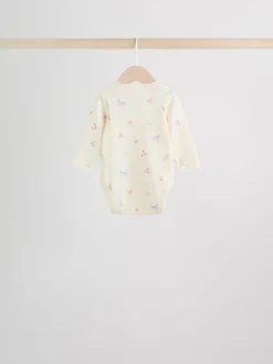 Multi Pastel Character 5 Pack Long Sleeve Baby Bodysuits