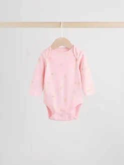 Multi Pastel Character 5 Pack Long Sleeve Baby Bodysuits