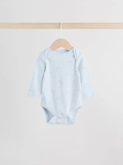 Multi Pastel Character 5 Pack Long Sleeve Baby Bodysuits