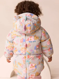 Multi Shower Resistant Printed Padded Coat (3mths-7yrs)