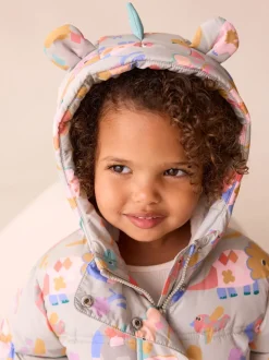 Multi Shower Resistant Printed Padded Coat (3mths-7yrs)
