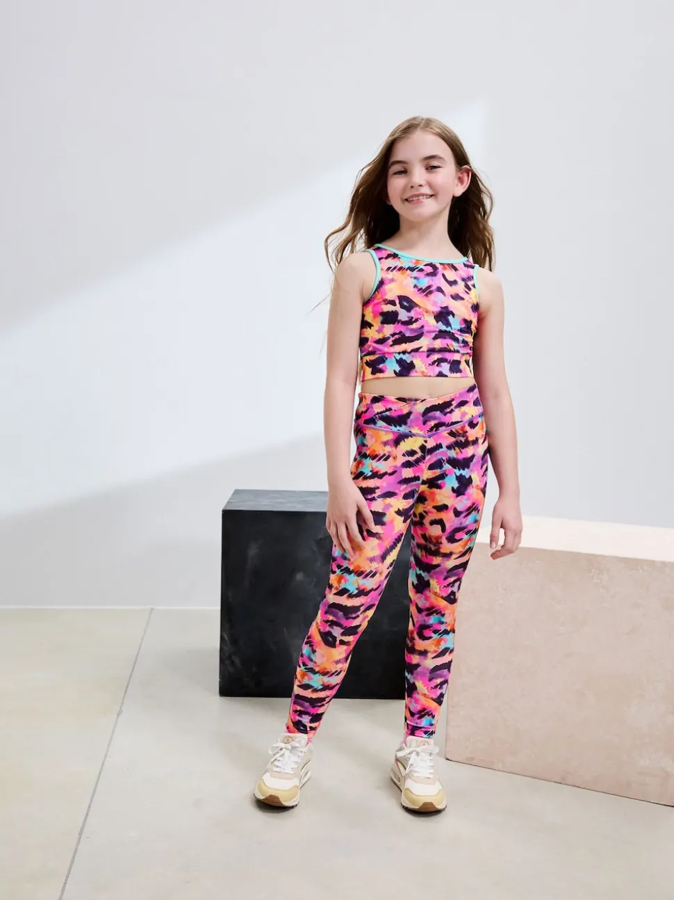 Multi Animal Sports Crop Top (5-16yrs)