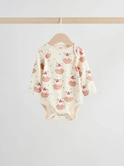 Multi Baby Christmas Bodysuits 3 Pack