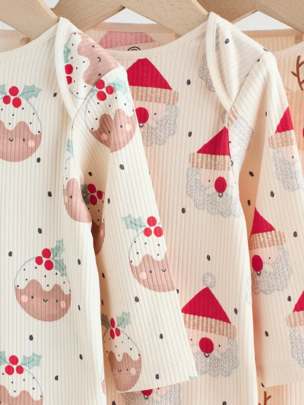 Multi Baby Christmas Bodysuits 3 Pack