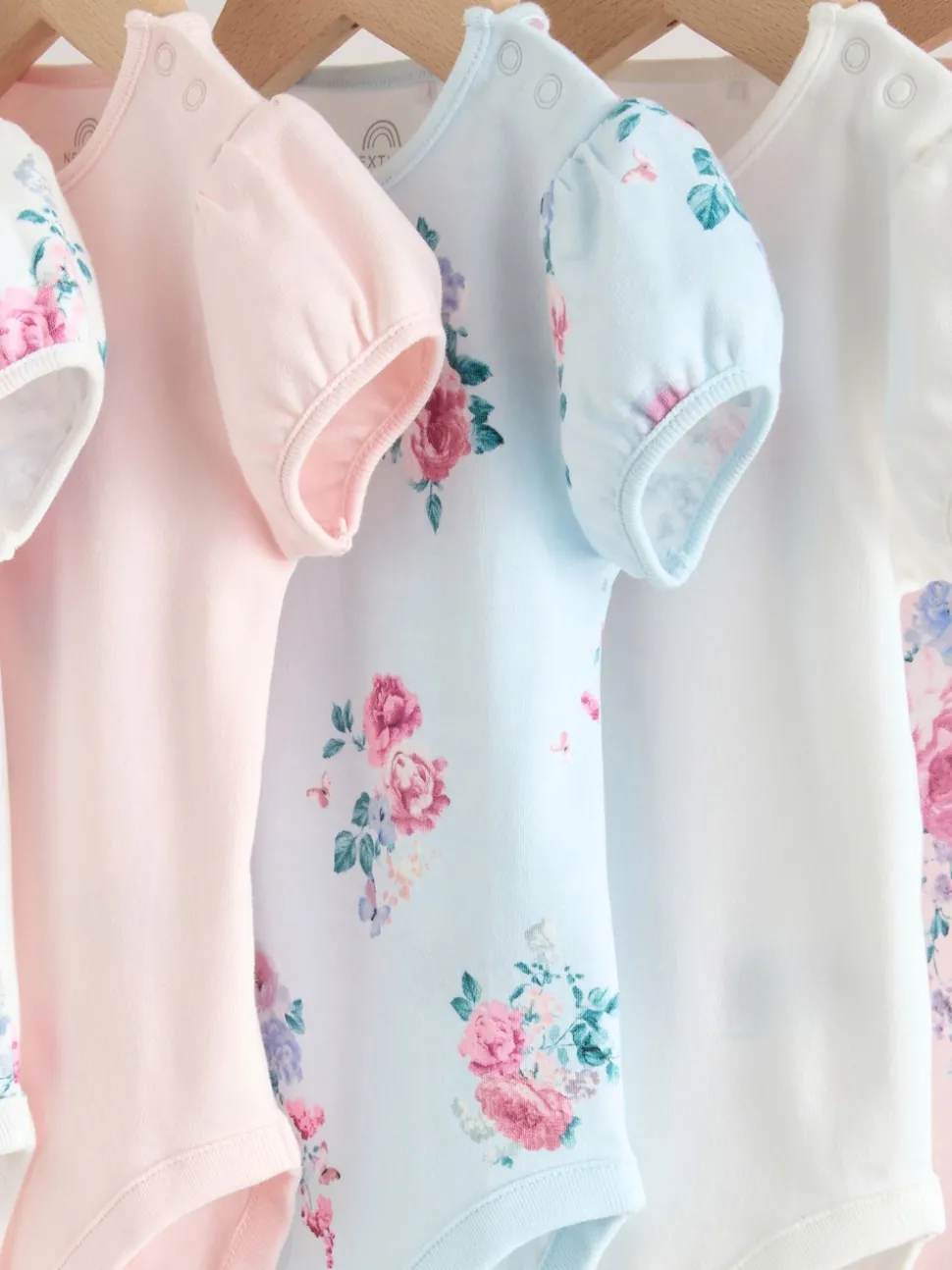 Multi Baby Short Sleeve Bodysuits 5 Pack