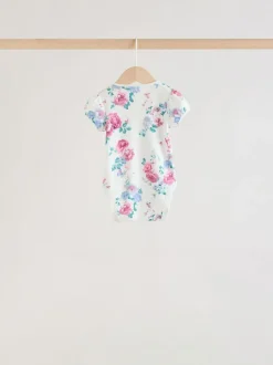 Multi Baby Short Sleeve Bodysuits 5 Pack