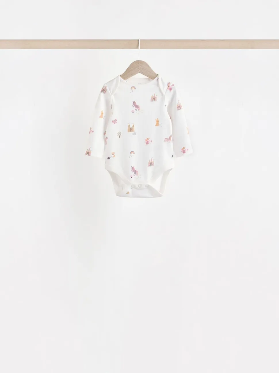 Multi 7 Pack Long Sleeve Baby Bodysuits