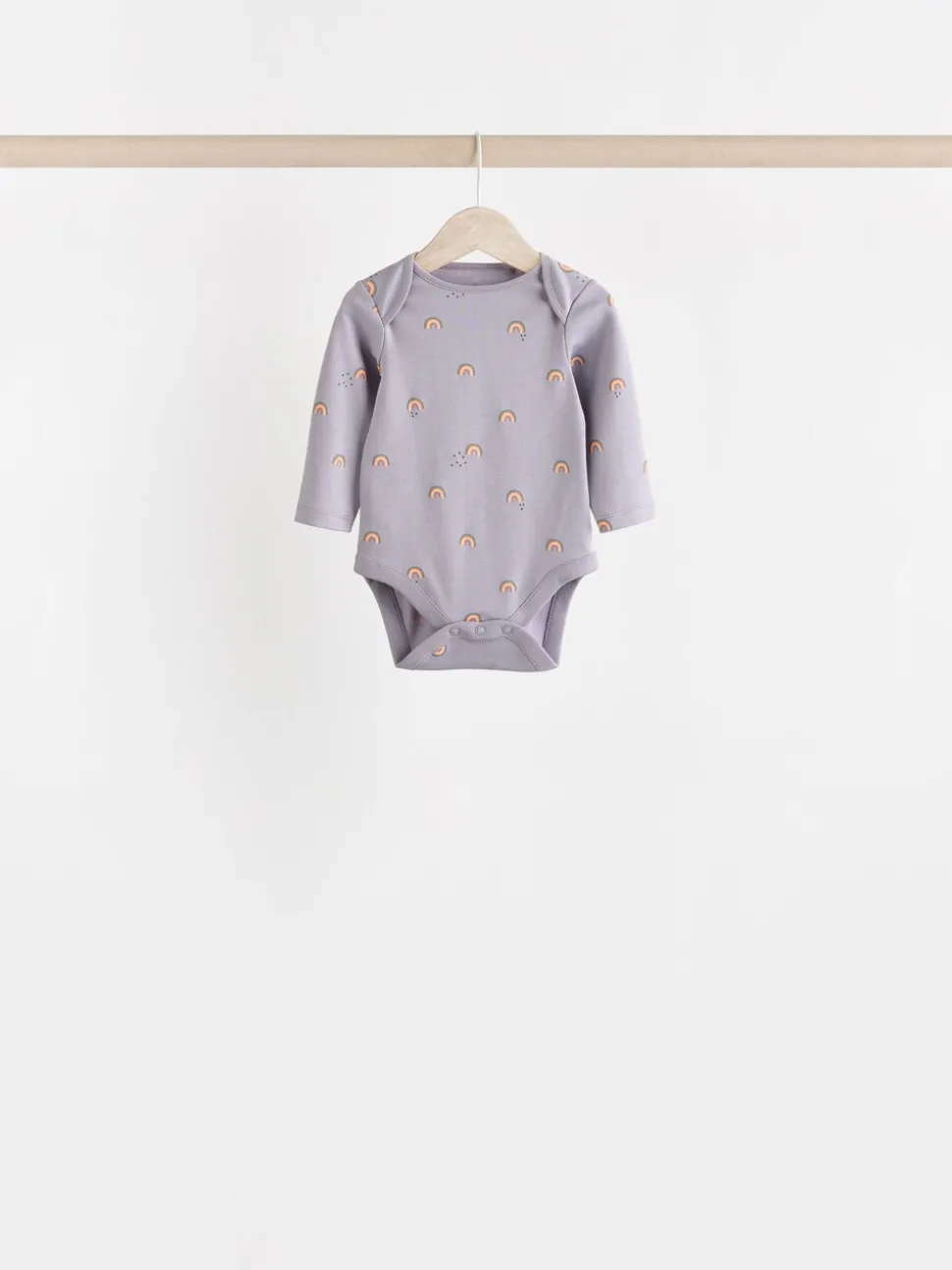 Multi 7 Pack Long Sleeve Baby Bodysuits