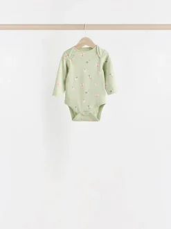 Multi 7 Pack Long Sleeve Baby Bodysuits