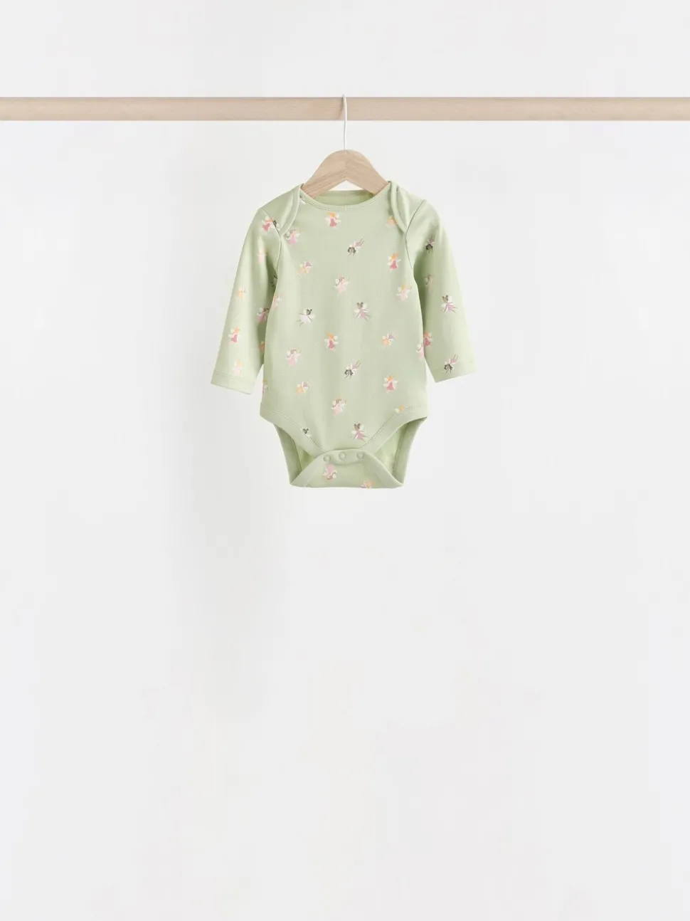 Multi 7 Pack Long Sleeve Baby Bodysuits