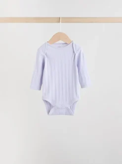 Multi 5 Pack Long Sleeve Baby Bodysuits
