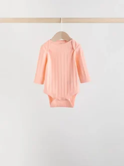 Multi 5 Pack Long Sleeve Baby Bodysuits