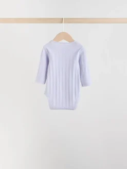 Multi 5 Pack Long Sleeve Baby Bodysuits