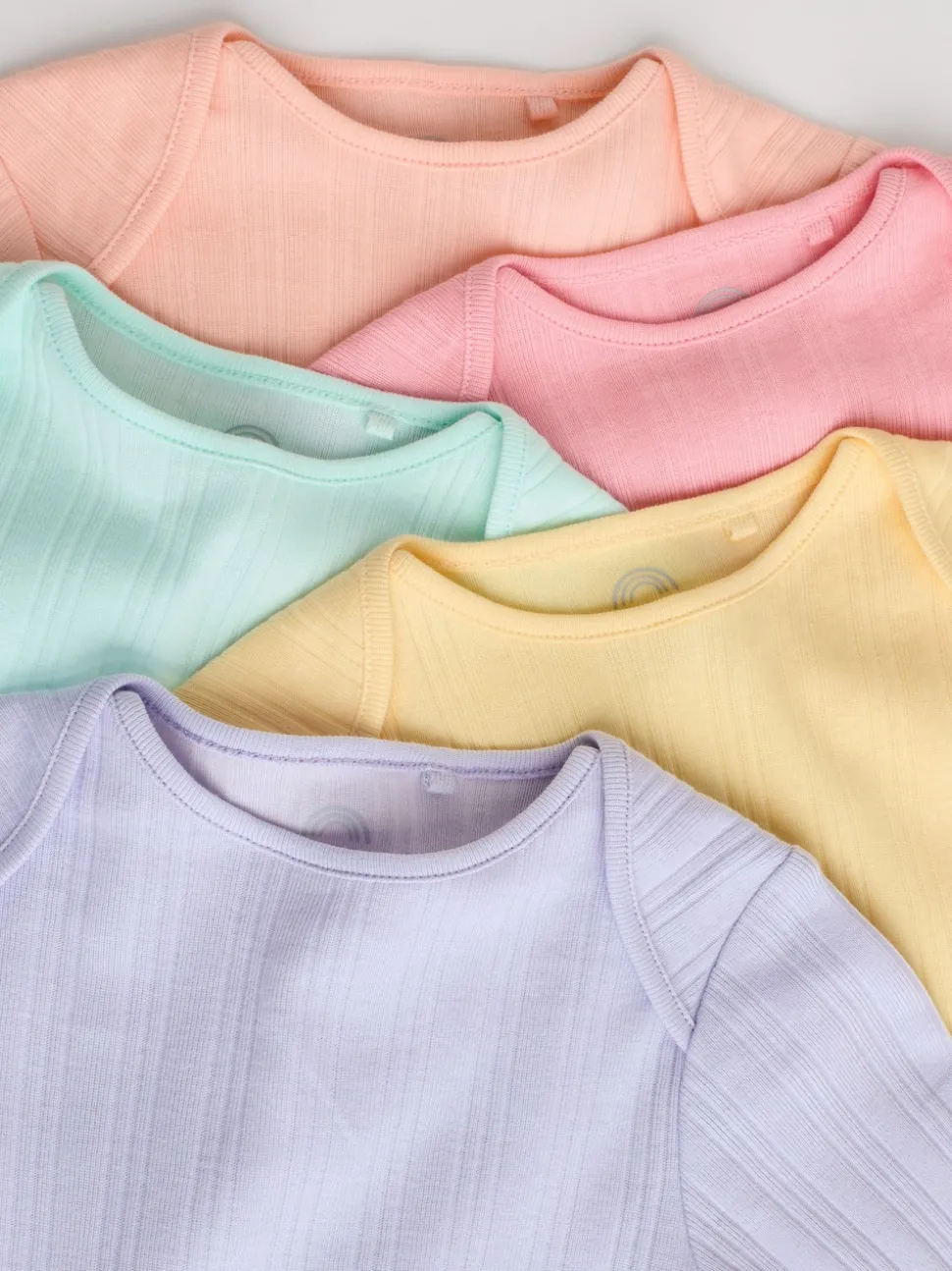 Multi 5 Pack Long Sleeve Baby Bodysuits