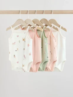 Multi 5 Pack Vest Baby Bodysuits