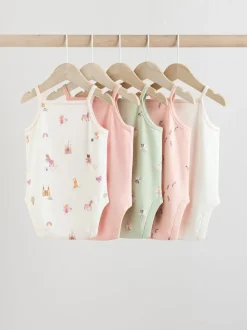 Multi 5 Pack Vest Baby Bodysuits