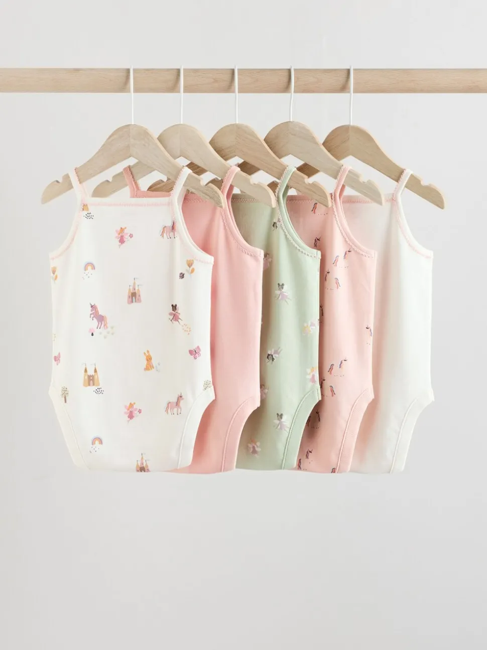 Multi 5 Pack Vest Baby Bodysuits