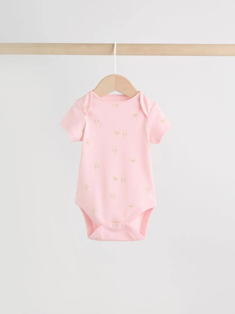 Multi Pastel Character 7 Pack Short Sleeve Baby Bodysuits