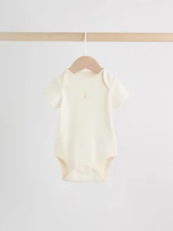 Multi Pastel Character 7 Pack Short Sleeve Baby Bodysuits