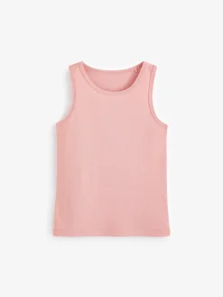 Multi Pastel 100% Cotton Vests 5 Pack (1.5-16yrs)