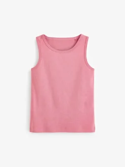 Multi Pastel 100% Cotton Vests 5 Pack (1.5-16yrs)