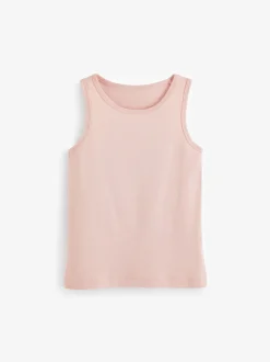 Multi Pastel 100% Cotton Vests 5 Pack (1.5-16yrs)