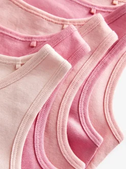 Multi Pastel 100% Cotton Vests 5 Pack (1.5-16yrs)